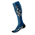 Black and White Kurbits Navy Knee High Socks