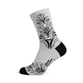 Black and White Kurbits Grey Crew Socks