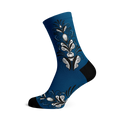 Black and White Kurbits Navy Crew Socks