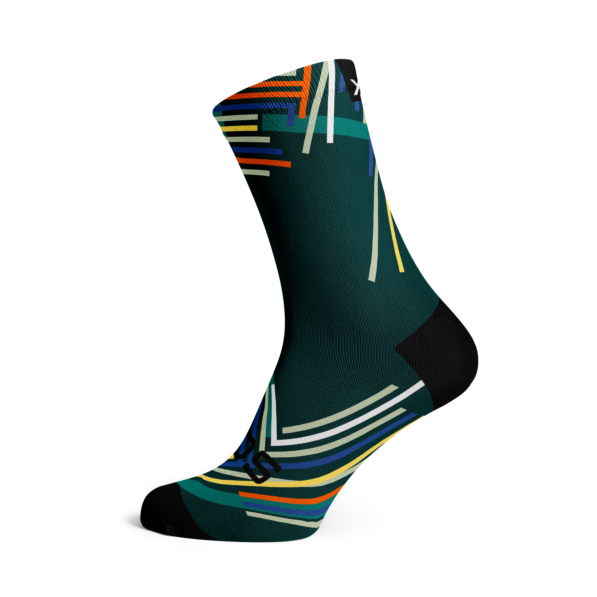 Performance Teal Crew Socks