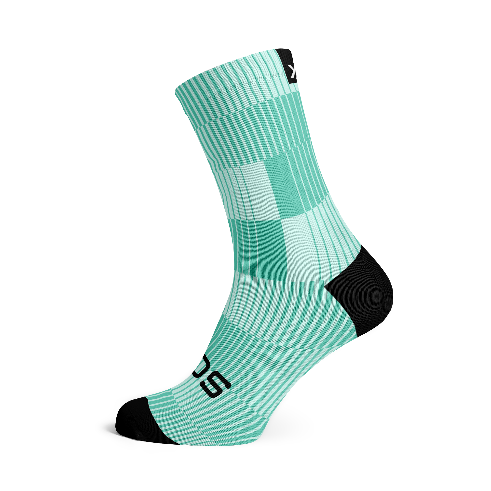 Slight Turquoise Crew Socks
