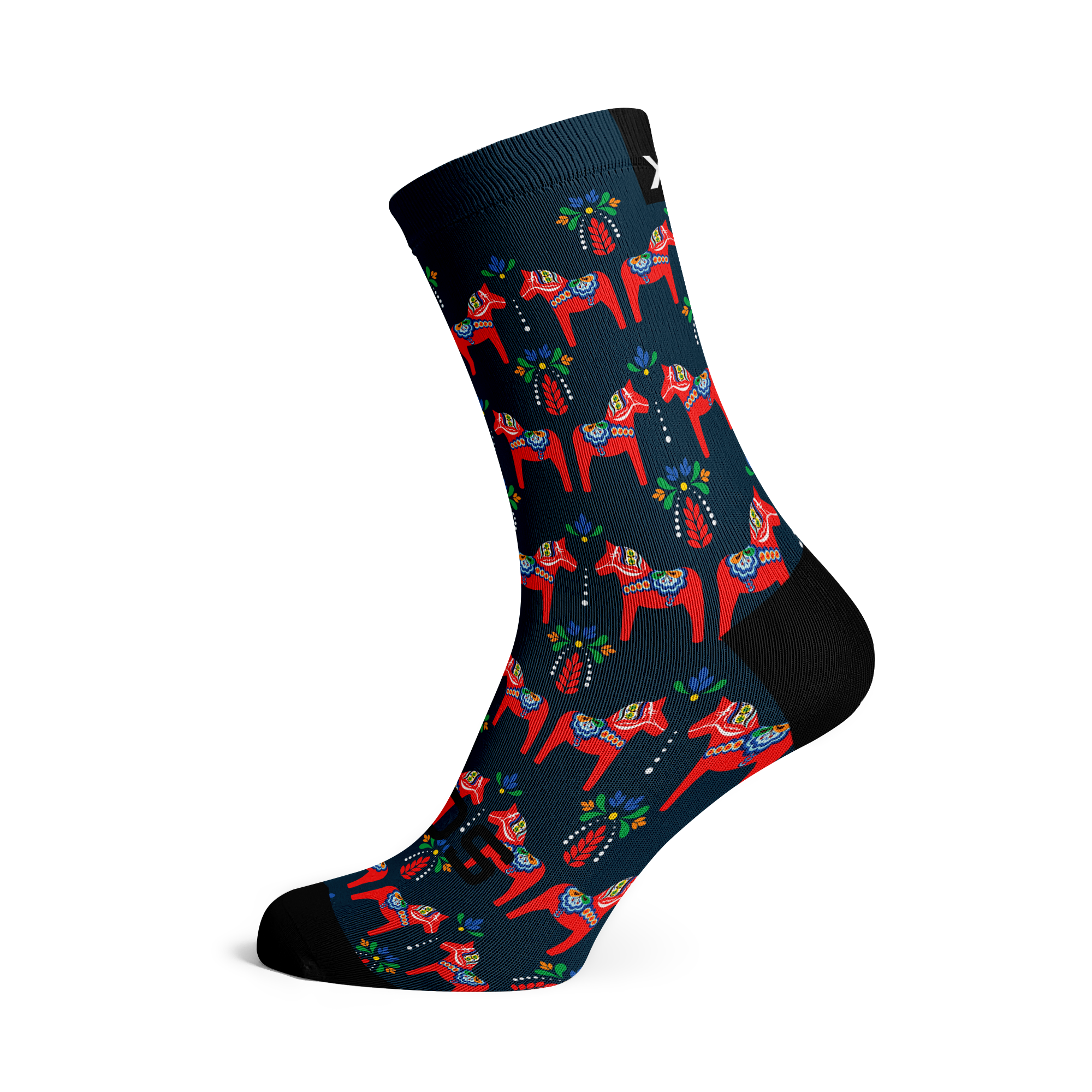 Dala Horses Navy Socks