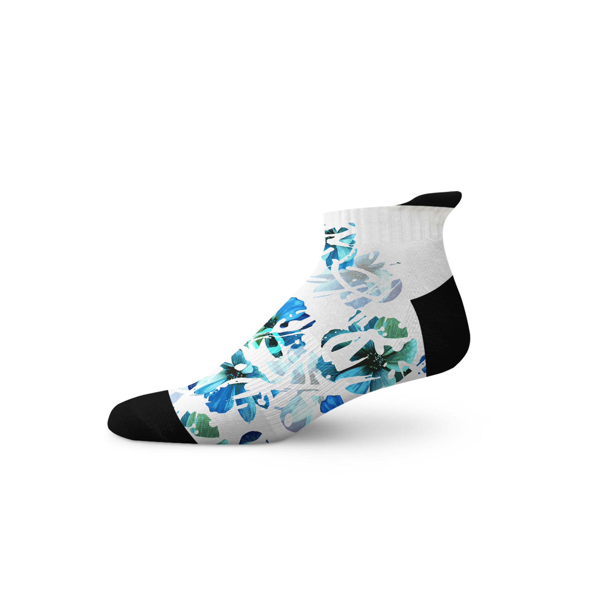 Blues Tab White Socks