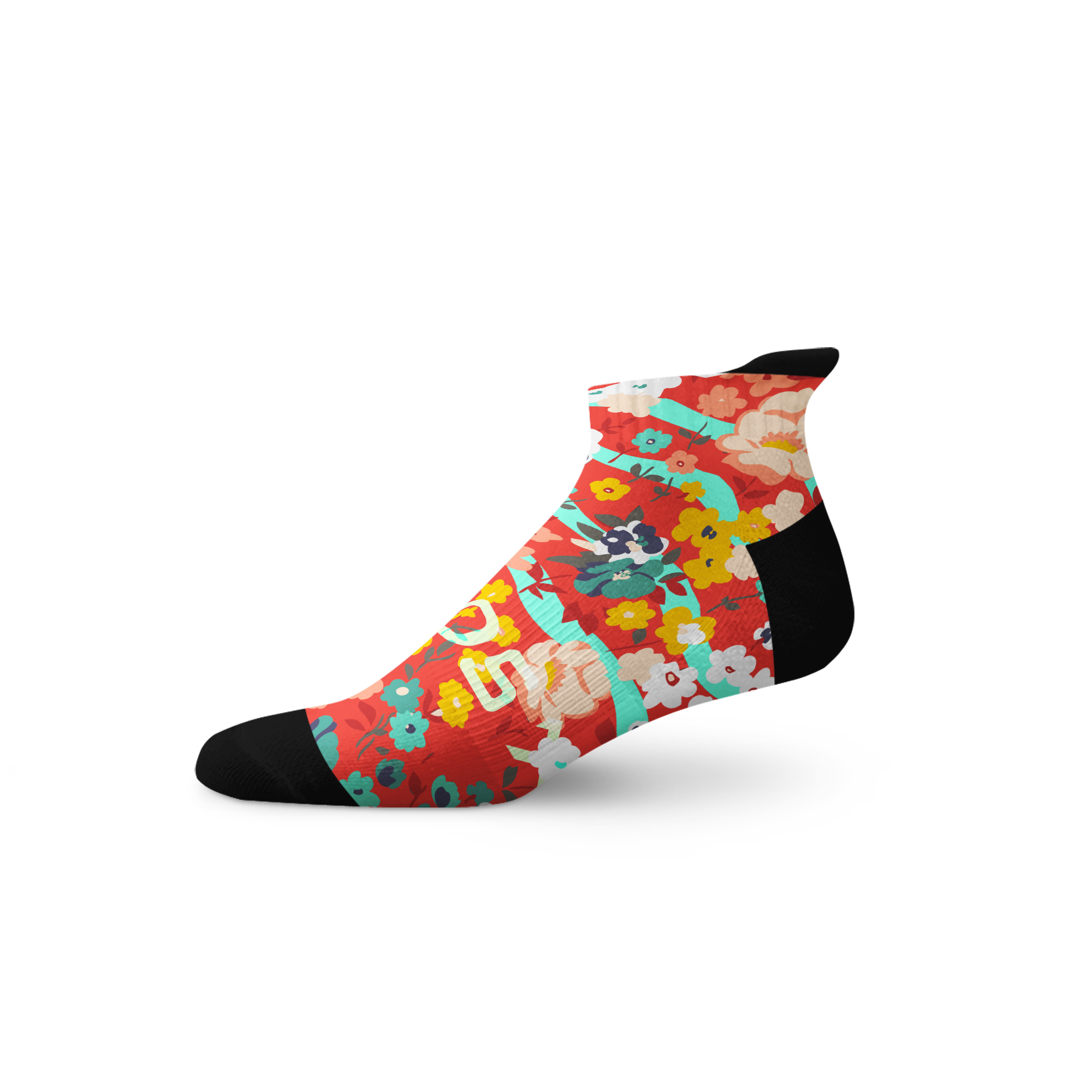 Ditsy Red Tab Socks