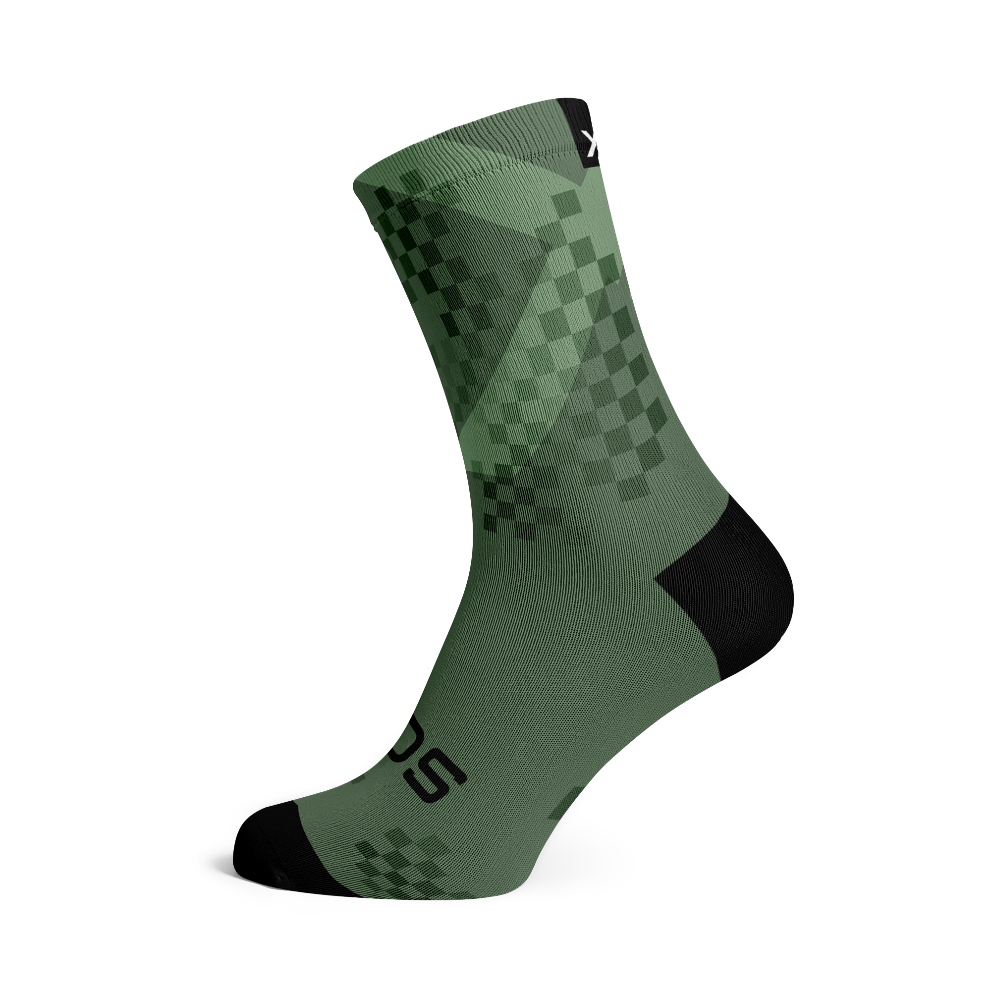 X Olive Crew Socks